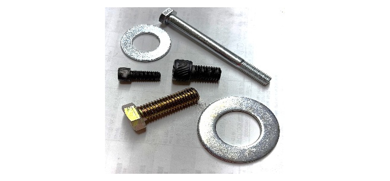 Bolts, screws, and washers